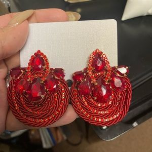 Fashion Earrings cute Red